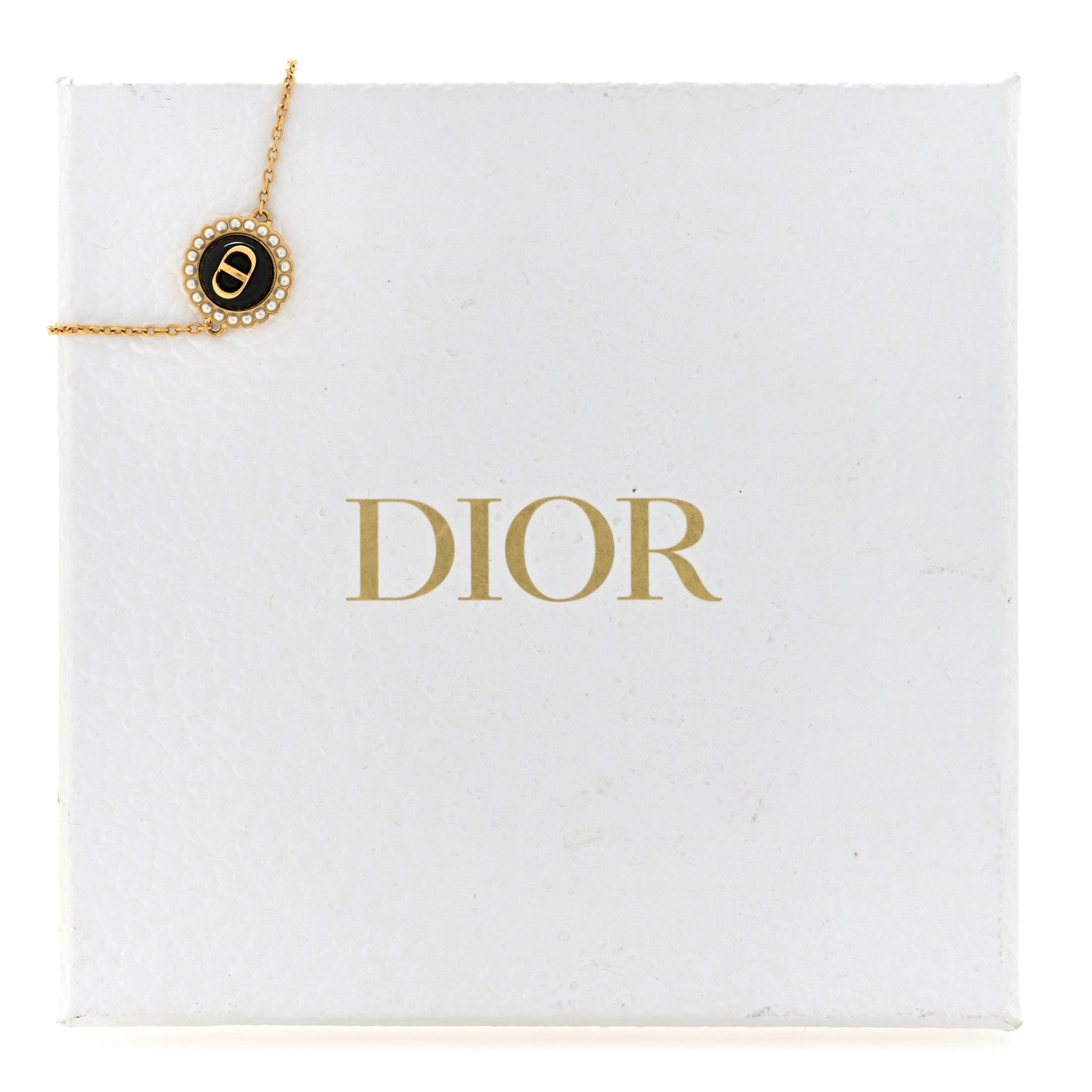 Christian Dior Pearl Glass Petit CD Baroque Bracelet Gold Black 5 of 5