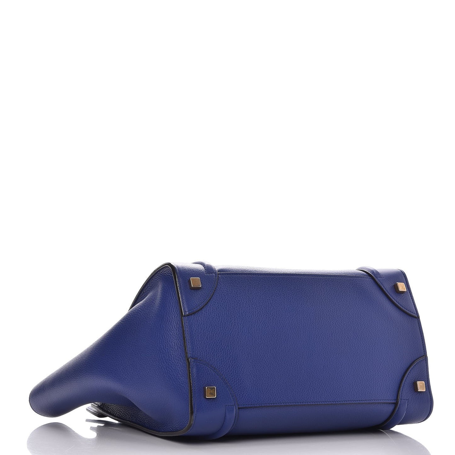 Drummed Calfskin Mini Luggage Indigo