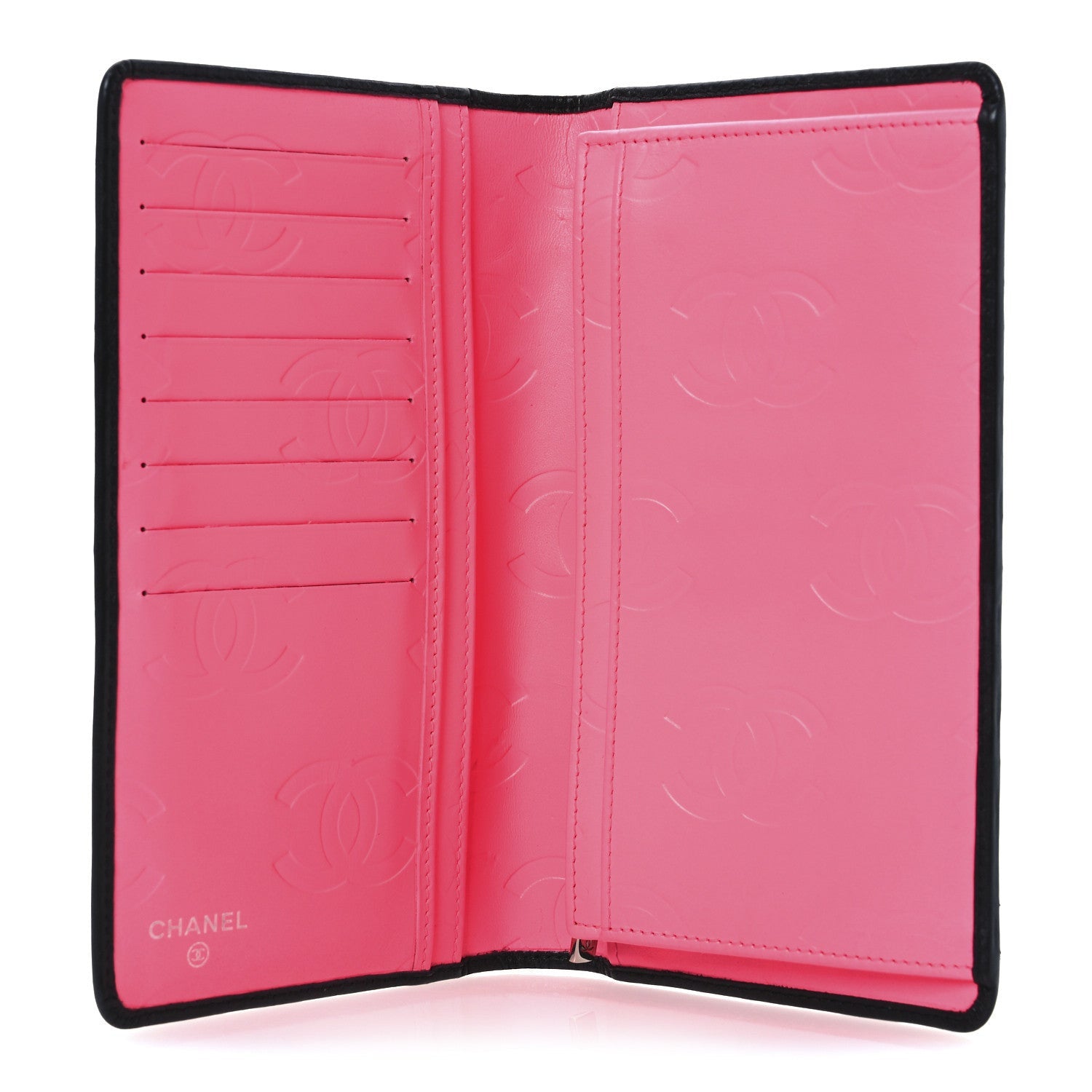 Chanel Calfskin Quilted Cambon Yen Wallet Black 5 of 7
