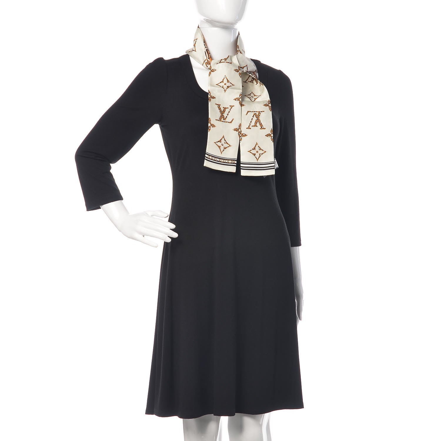 Louis Vuitton Silk Monogram Giant Jungle Bandeau Ivory 2 of 6