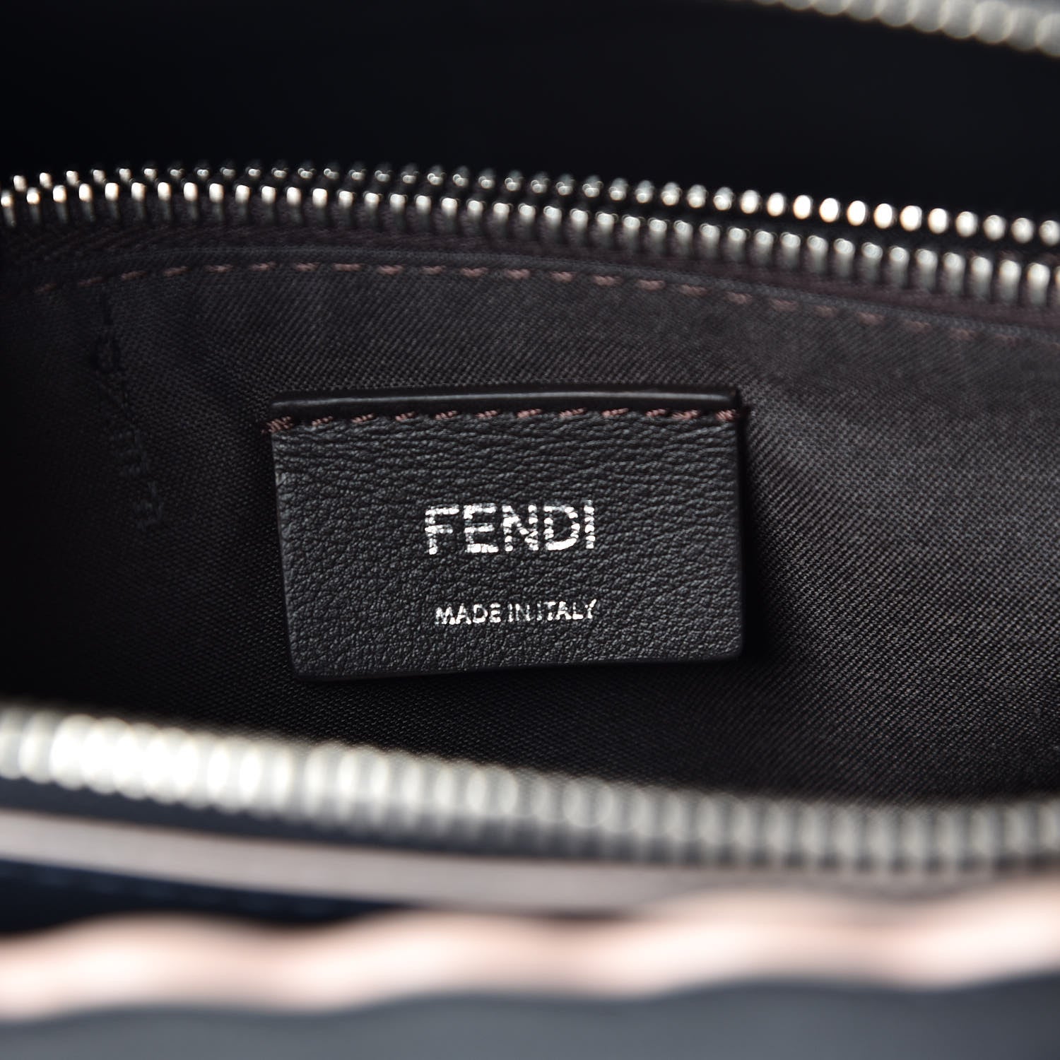 Fendi Vitello Dolce Scalloped Studded Medium By The Way Boston Bag Blu Notte 7 of 10