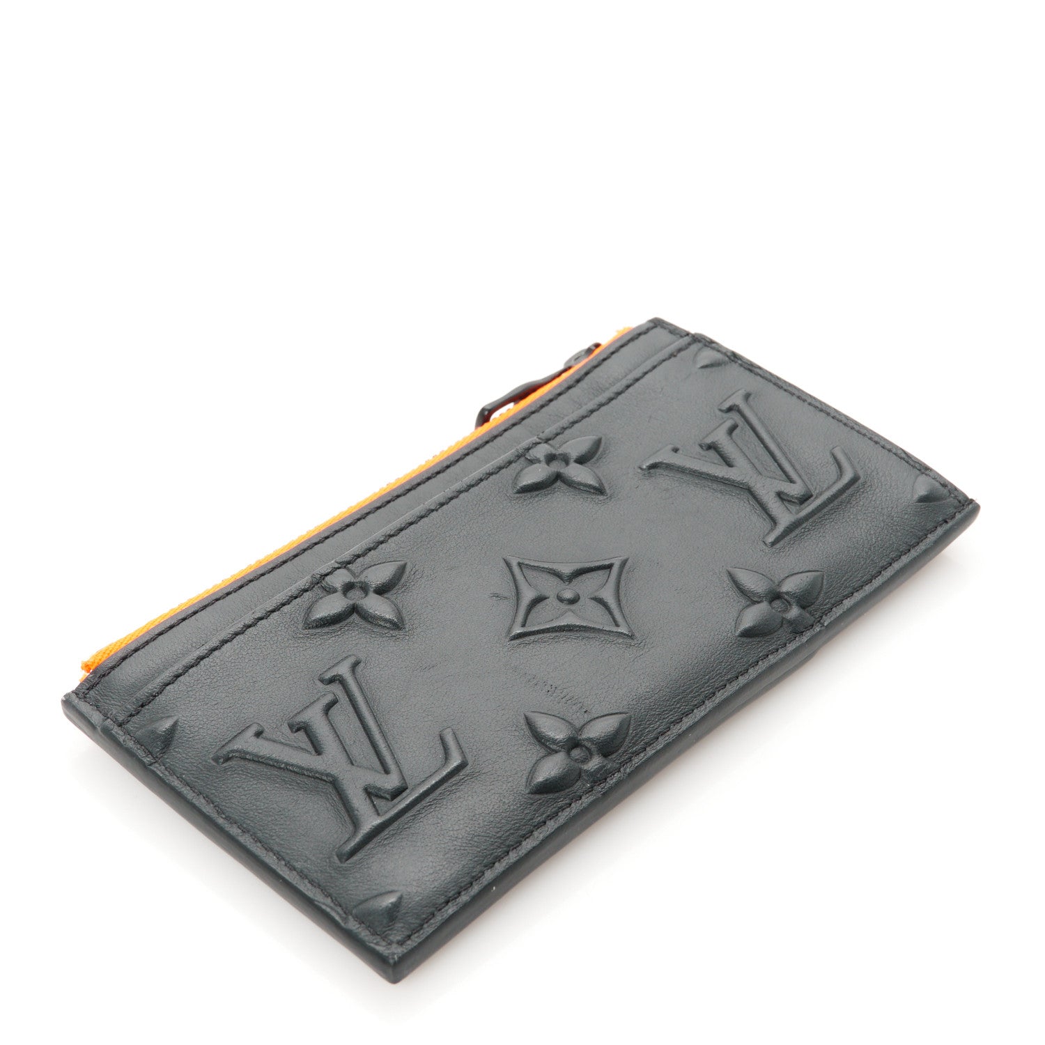 Louis Vuitton Monogram Seal Coin Card Holder Black 4 of 7