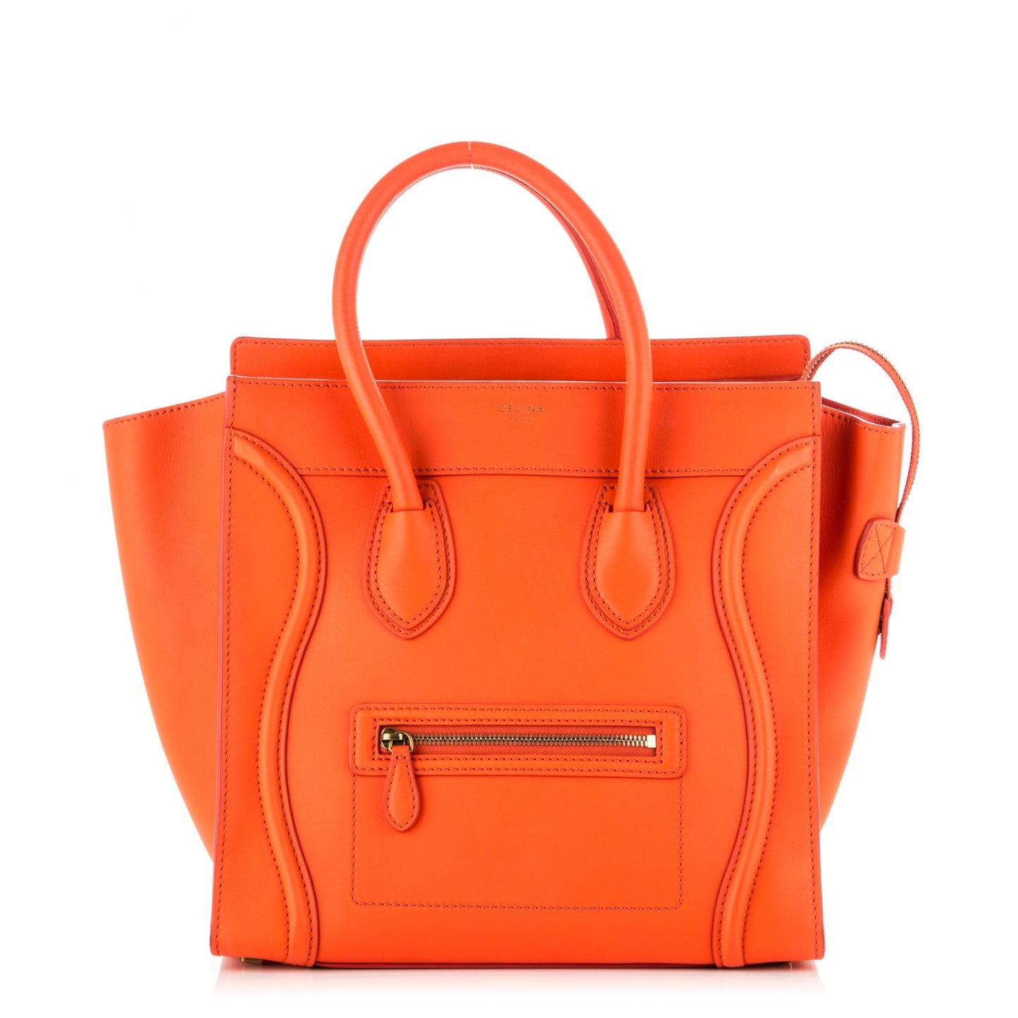 Smooth Calfskin Mini Luggage Bright Orange