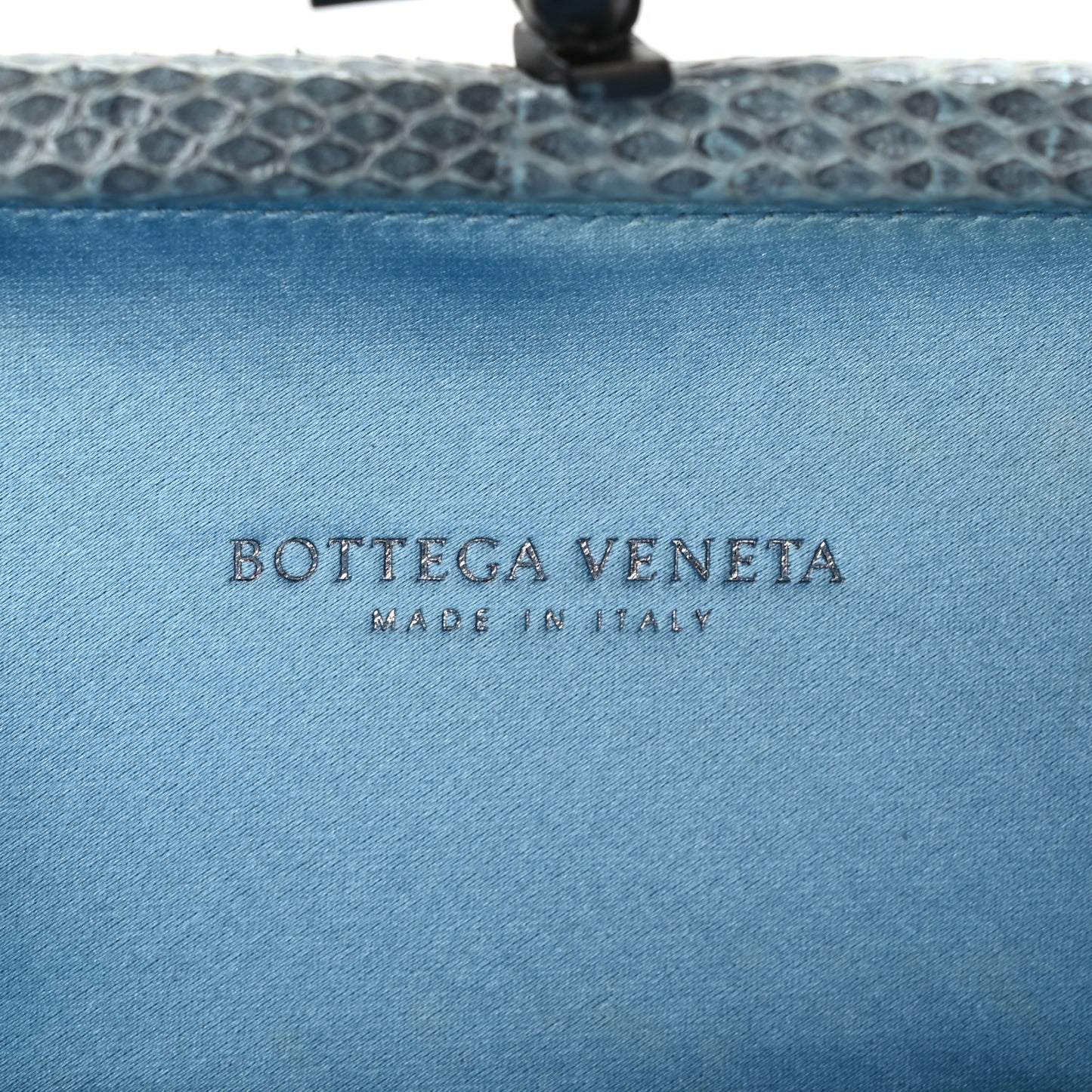 Satin Intreccio Impero Ayers Knot Clutch Ciel