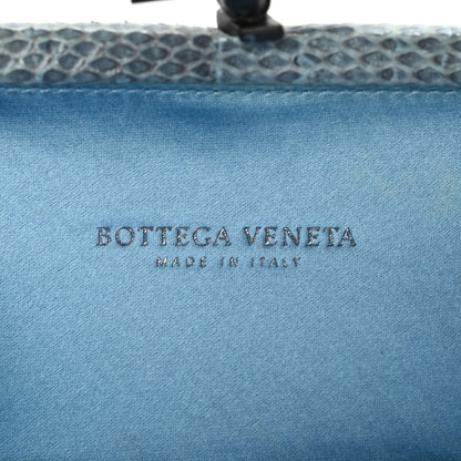 Bottega Veneta Satin Intreccio Impero Ayers Knot Clutch Ciel 7 of 10