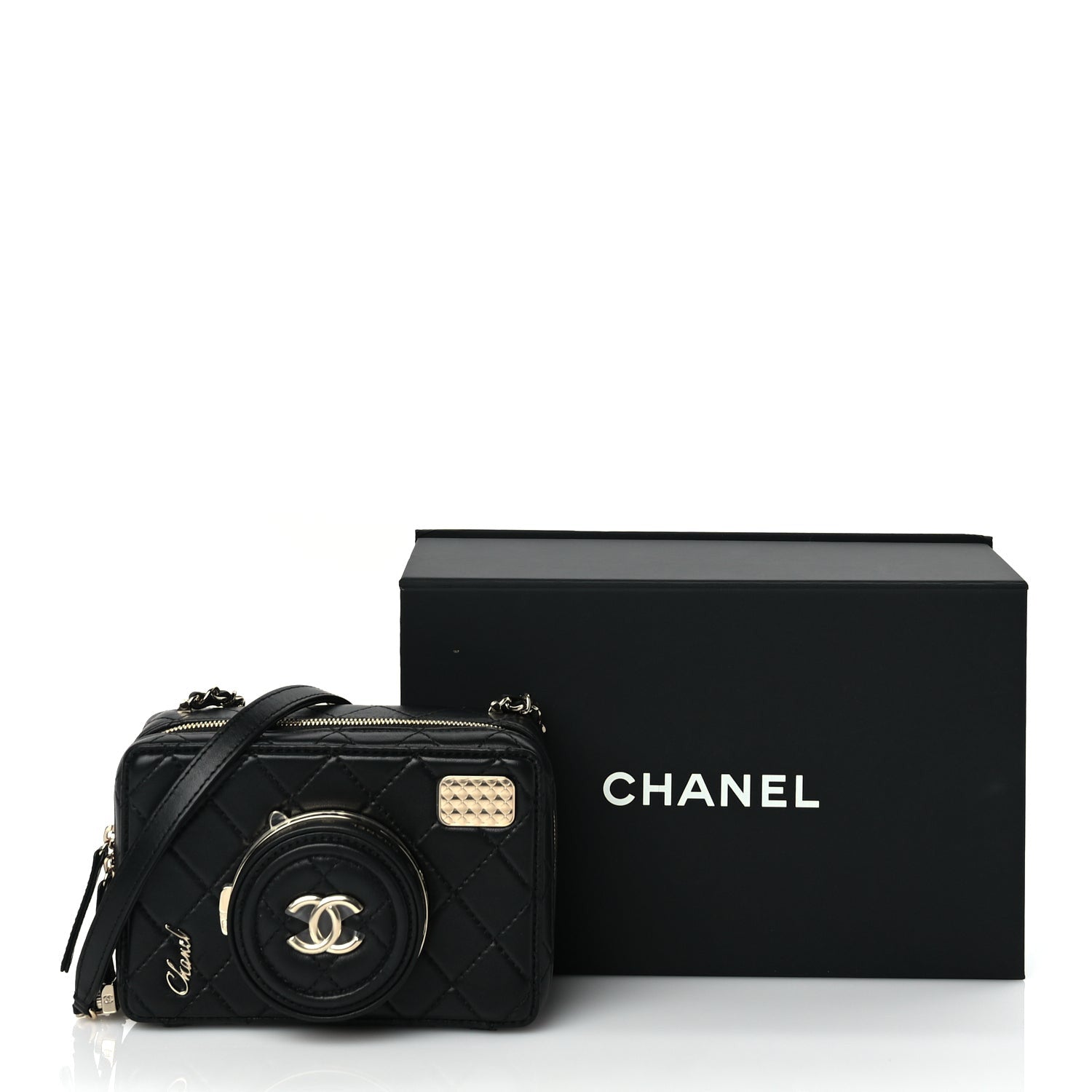 Chanel Lambskin Quilted Coco Click Bag Black 10 of 10