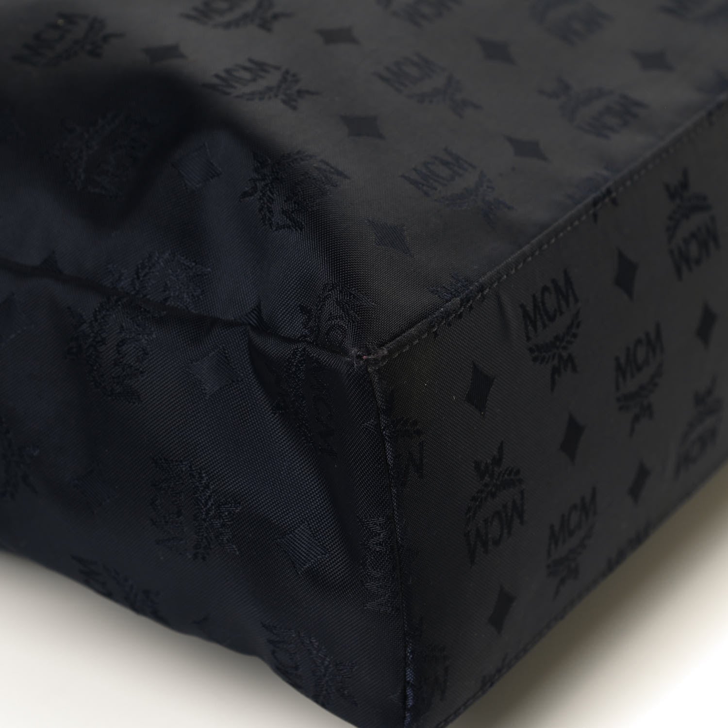 MCM Nylon Monogram Tote Blue 11 of 11