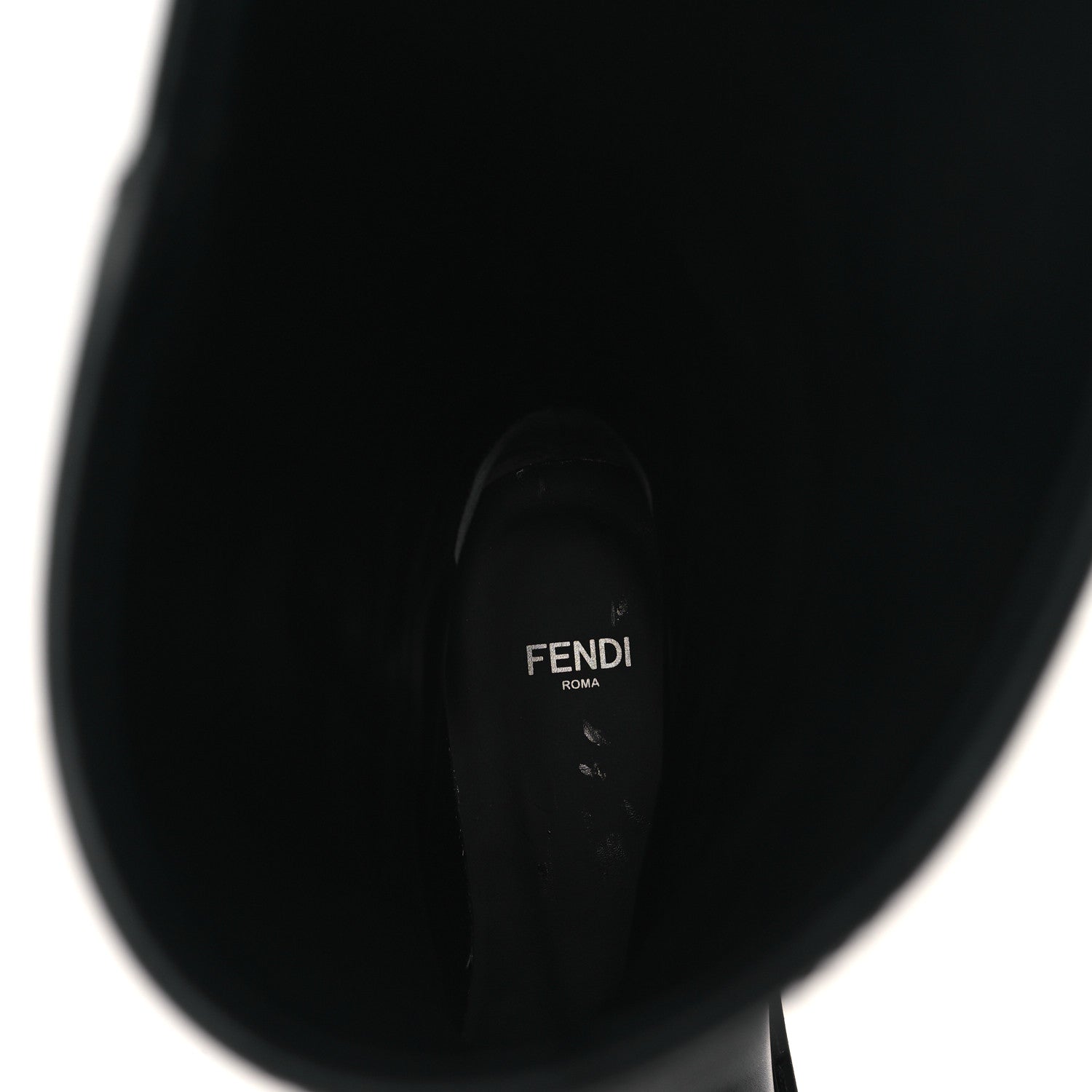 Fendi Vitello Nappa FF Embossed Tall Boots 38 Black 7 of 7