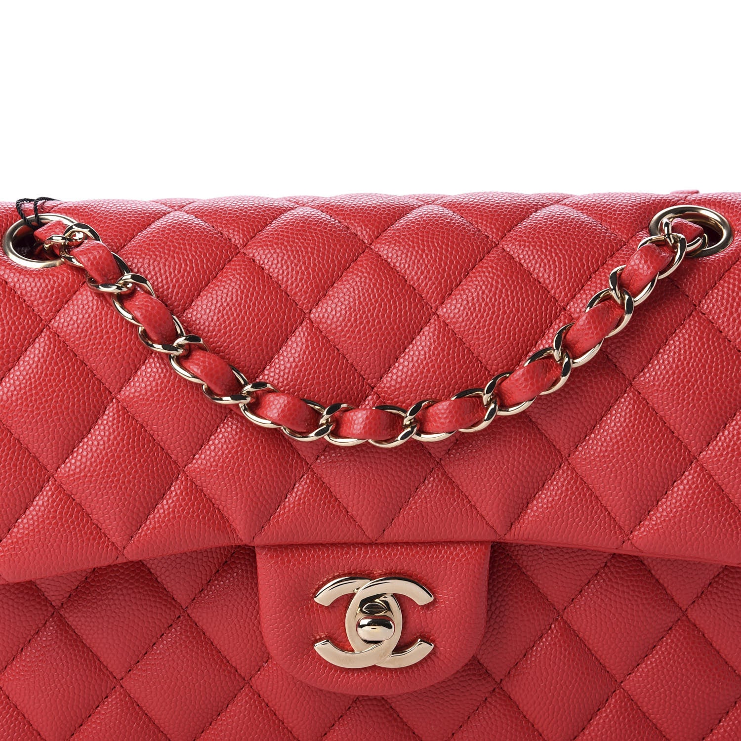 Chanel Caviar Quilted Small Double Flap Red 10 of 11