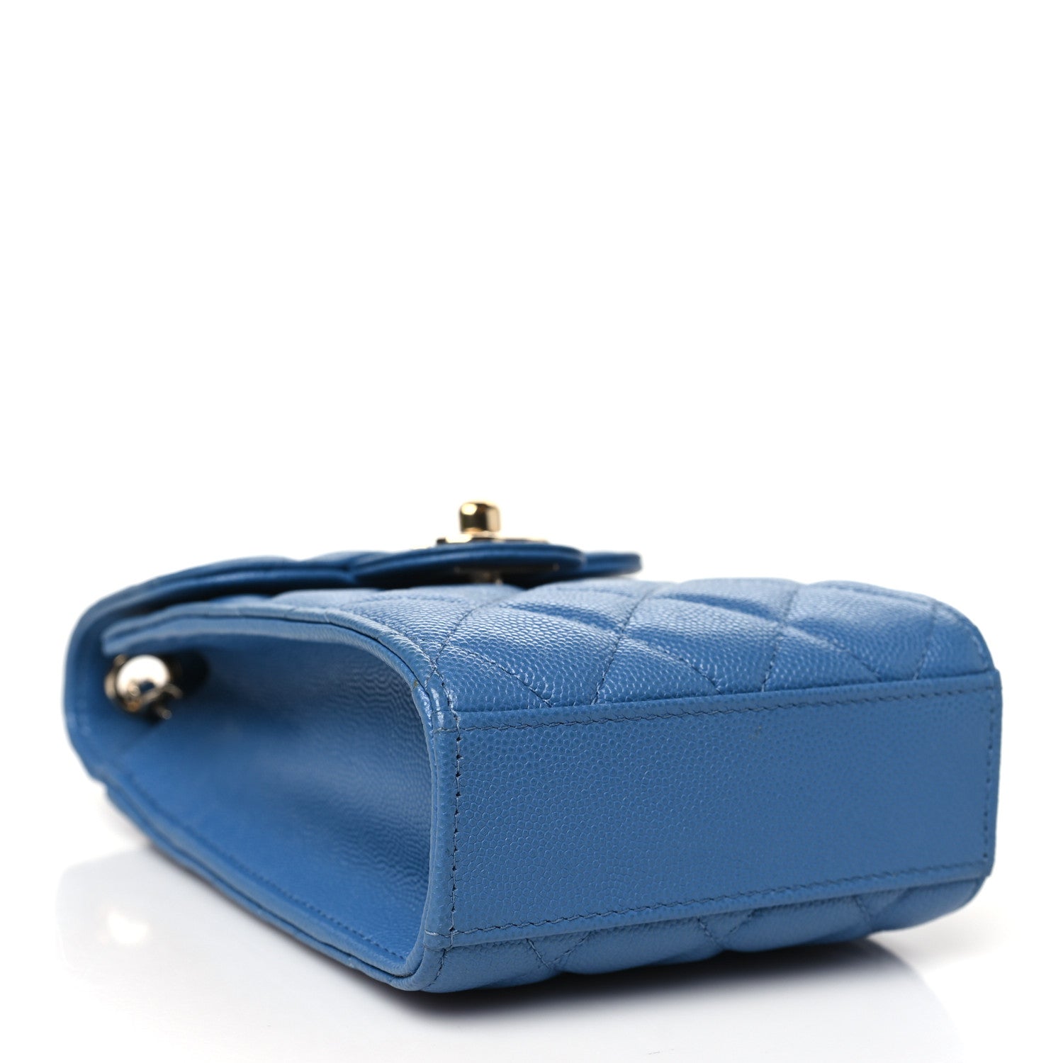 Chanel Caviar Quilted Classic Phone Holder Blue 4 of 11