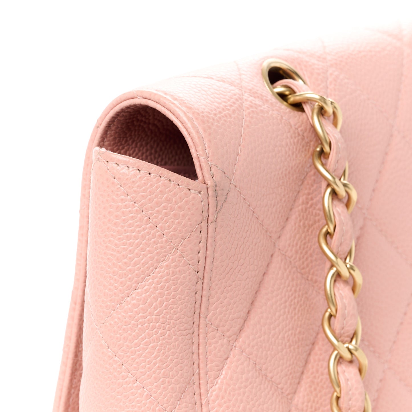 Caviar Quilted XL Jumbo Single Flap Light Pink