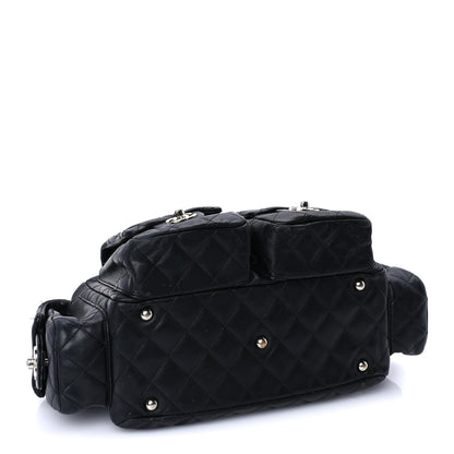 Chanel Calfskin Quilted Large Cambon Multipocket Reporter Black 3 of 7