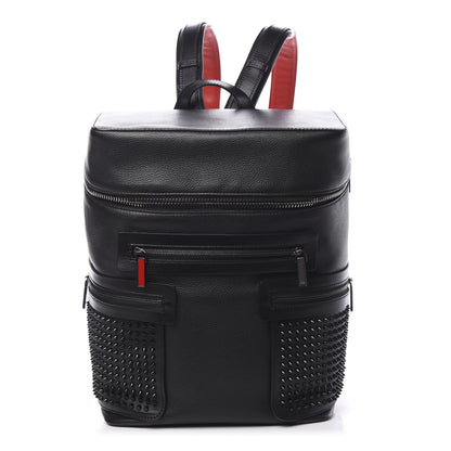 Christian Louboutin Calfskin Spiked Apoloubi Backpack Black 1 of 10