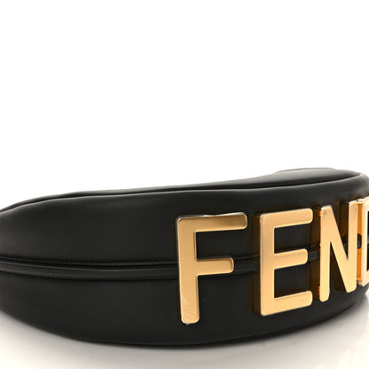 Fendi Vitello Grace Matte Small Fendigraphy Hobo Bag Black 8 of 9