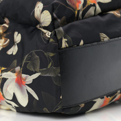 Givenchy Nylon Calfskin Magnolia and Moth Print Backpack Black 12 of 13