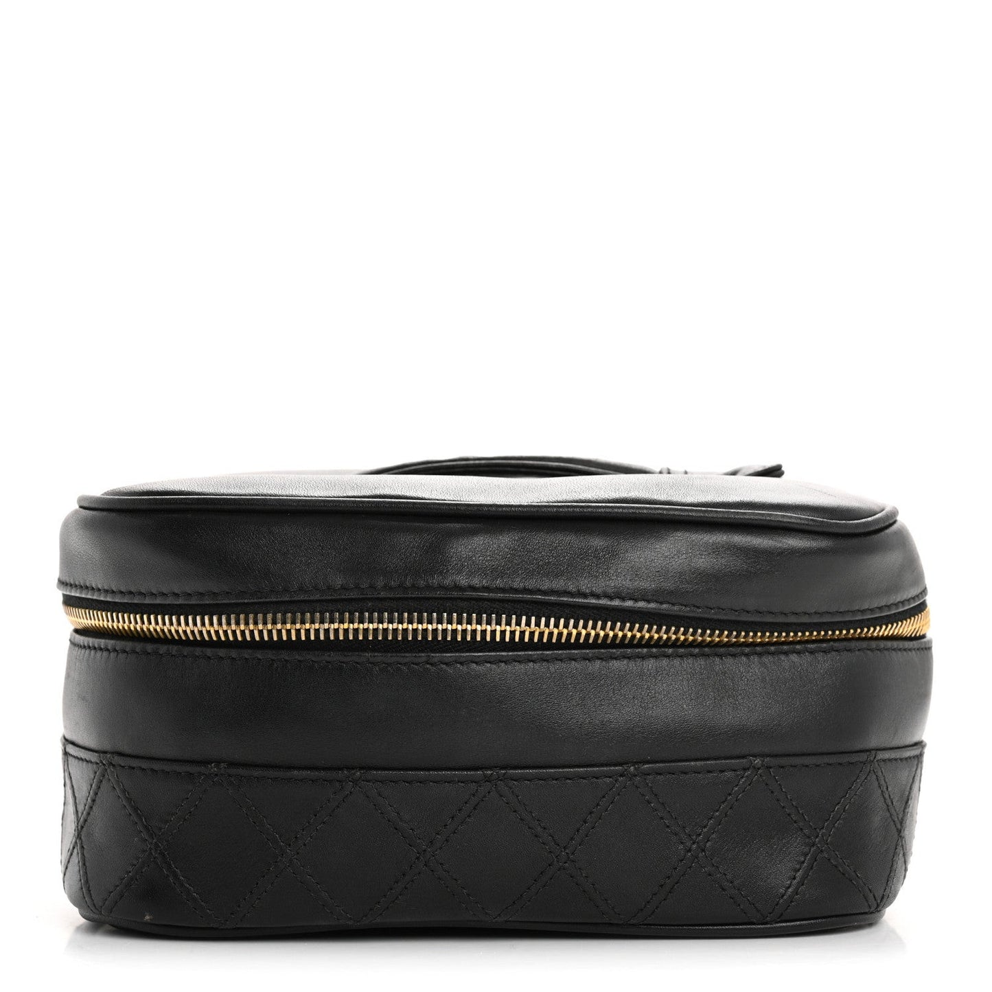 Lambskin Vanity Cosmetic Case Black
