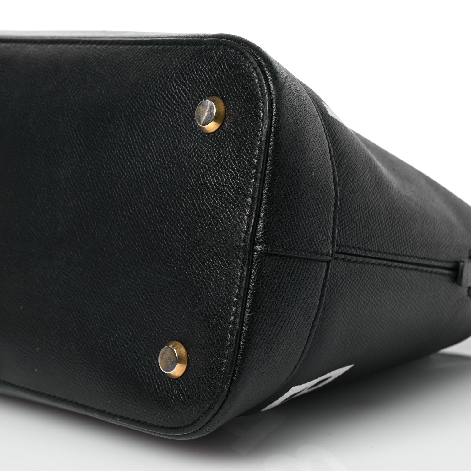 Balenciaga Signature Grained Calfskin Logo M Ville Top Handle Bag Black 10 of 17