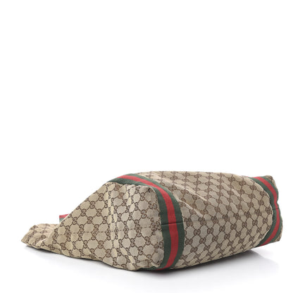 Gucci GG Monogram Medium Web Handle Vertical Tote Dark Brown 4 of 10