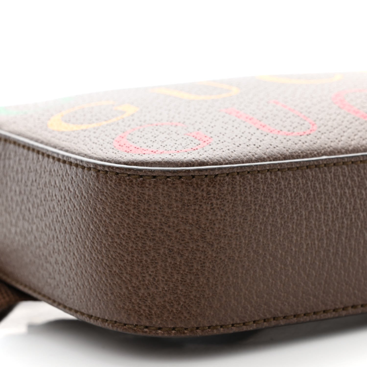 Gucci Textured Dollar Calfskin Gucci 100 Aria Belt Bag 100 40 New Acero Multicolor 8 of 10