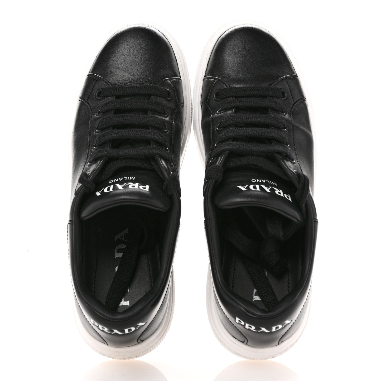 Vitello Soft Logo Low Top 45mm Sneakers 36.5 Black White