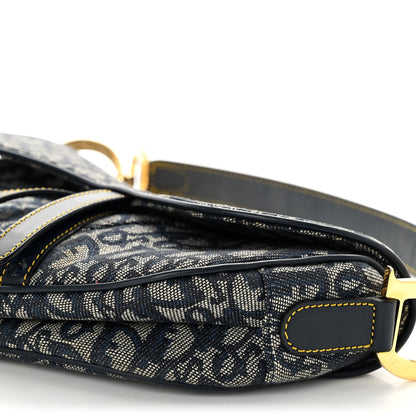 Christian Dior Monogram Saddle Bag Blue 9 of 10