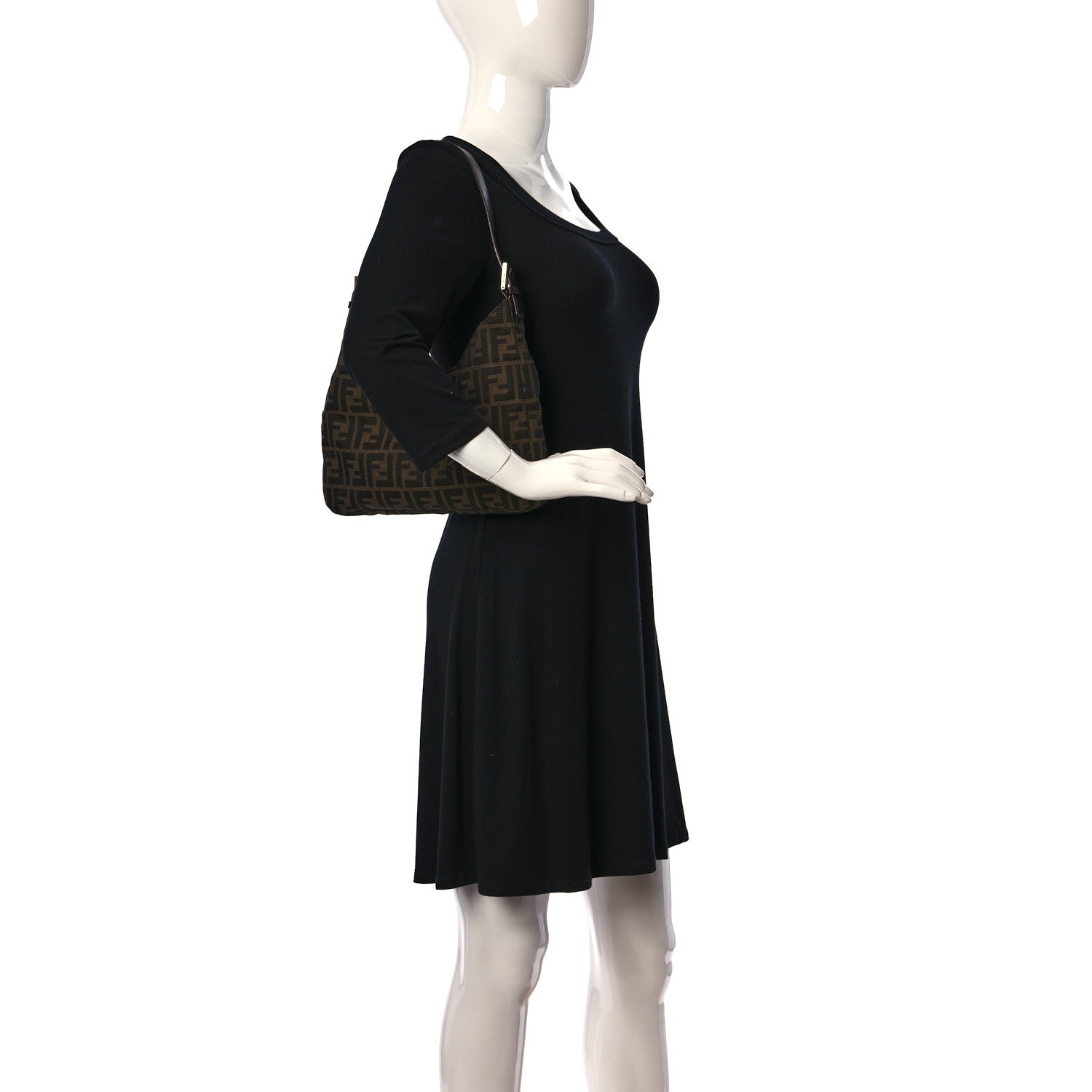 Fendi Zucca Shoulder Bag Brown 3 of 11