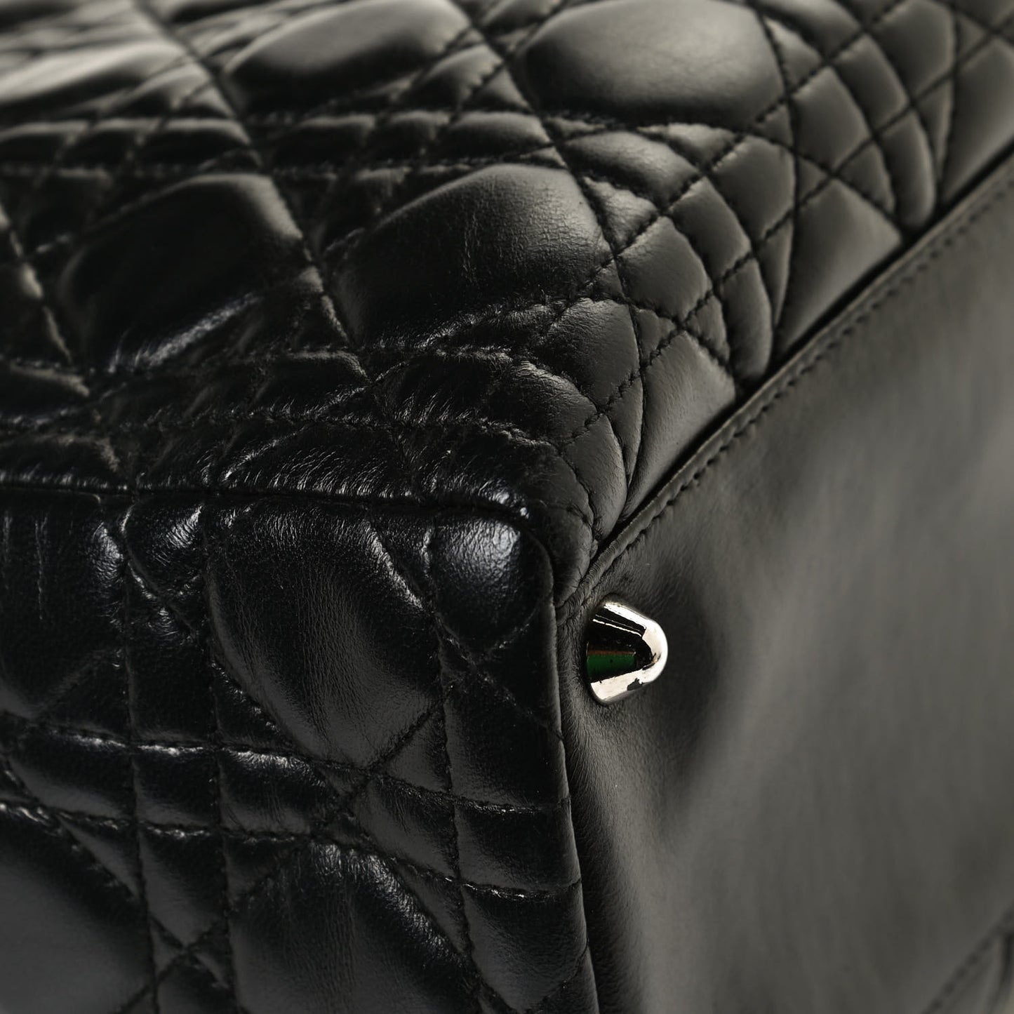Lambskin Cannage Large Lady Dior Black