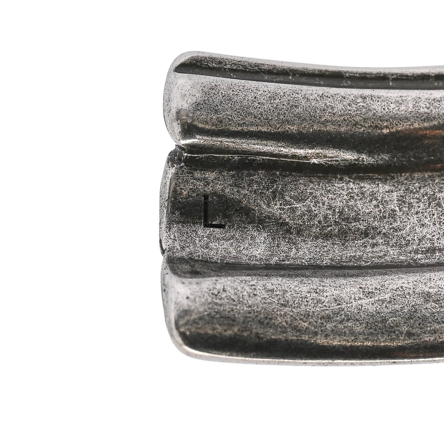 Saint Laurent Brass Knot Cuff L Silver 5 of 6