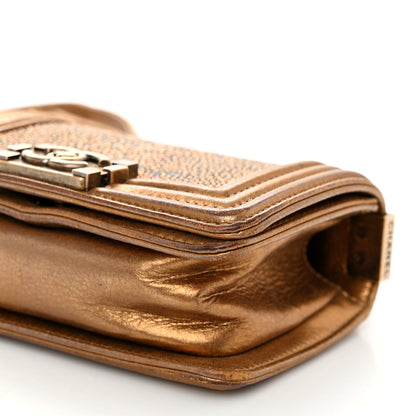 Chanel Galuchat Stingray Mini Boy Flap Gold 10 of 11