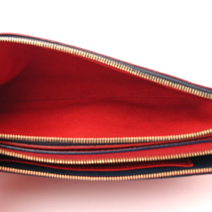 Louis Vuitton Empreinte Double Zip Pochette Marine Rouge 5 of 12