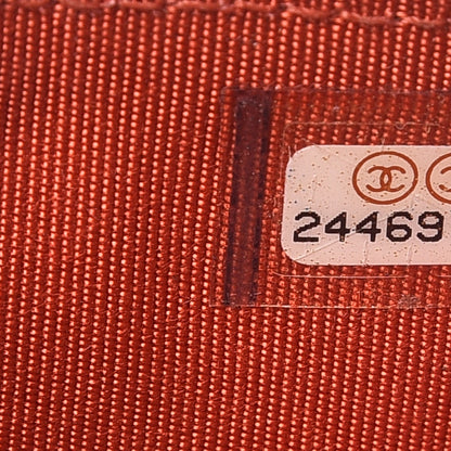 Chanel Caviar Quilted Card Holder Orange 7 of 7