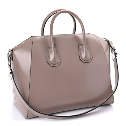 Givenchy Shiny Lord Calfskin Medium Antigona Taupe 2 of 7