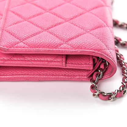 Chanel Caviar Quilted Wallet on Chain WOC Pink 10 of 18