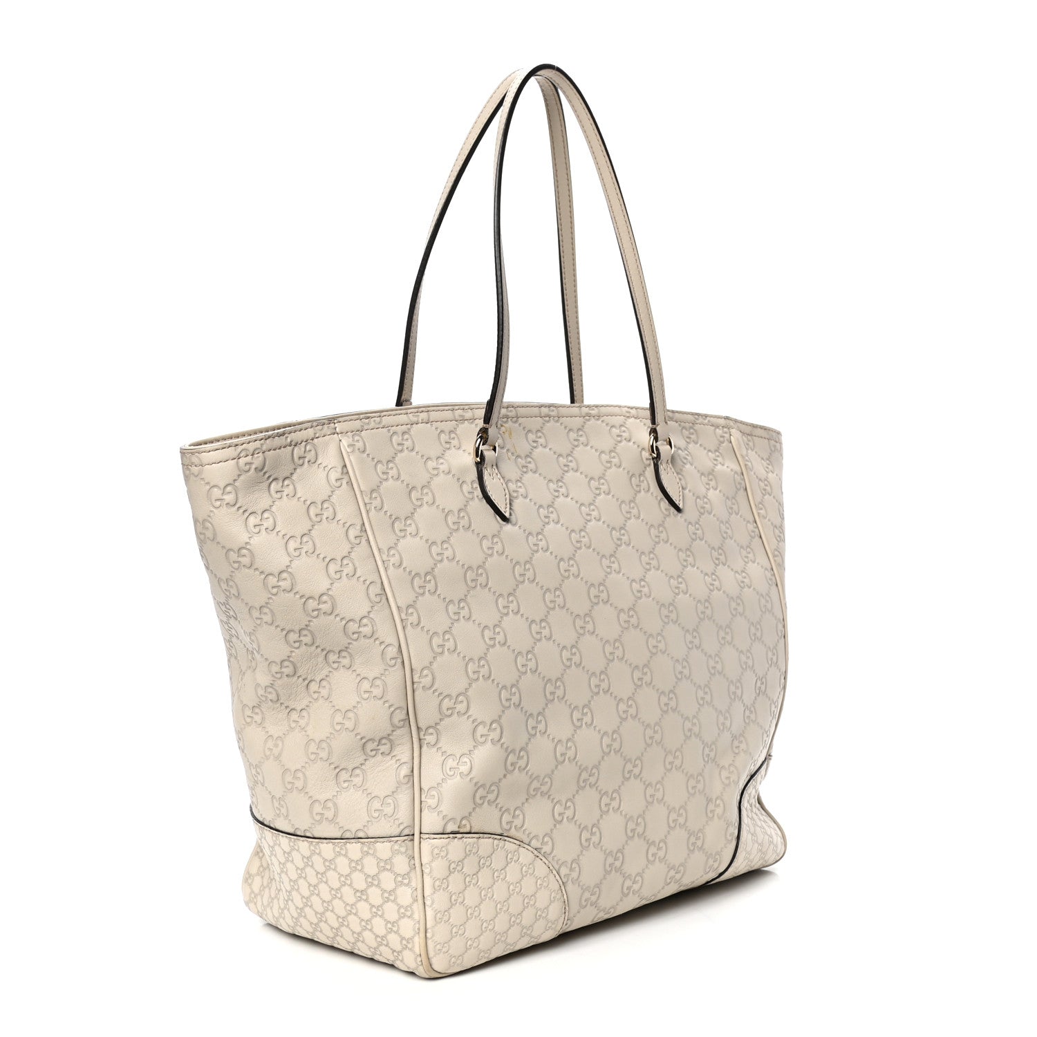 Gucci Guccissima Medium Bree Zippered Tote Off White 2 of 6