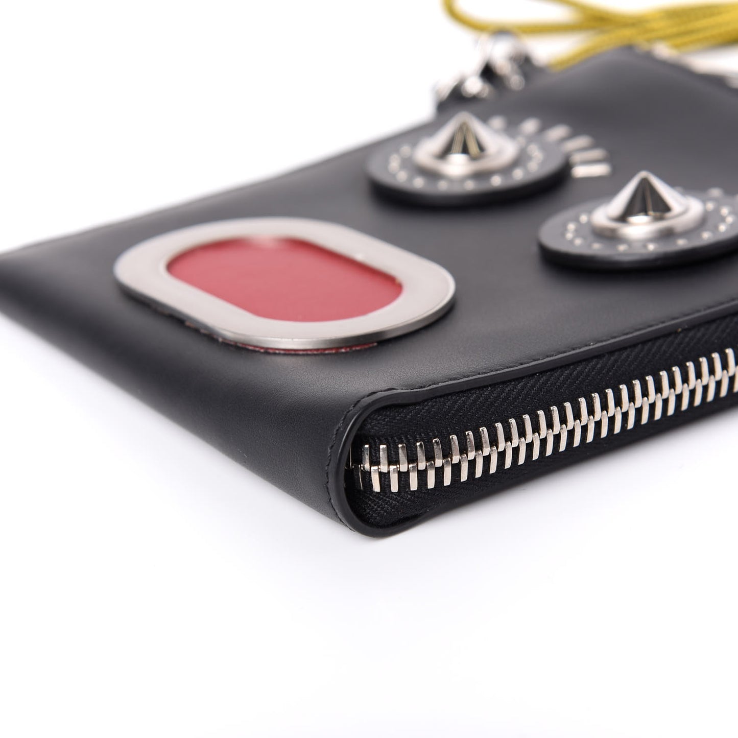 Vitello Faces Passport Holder Pouch Black Palladio Multicolor