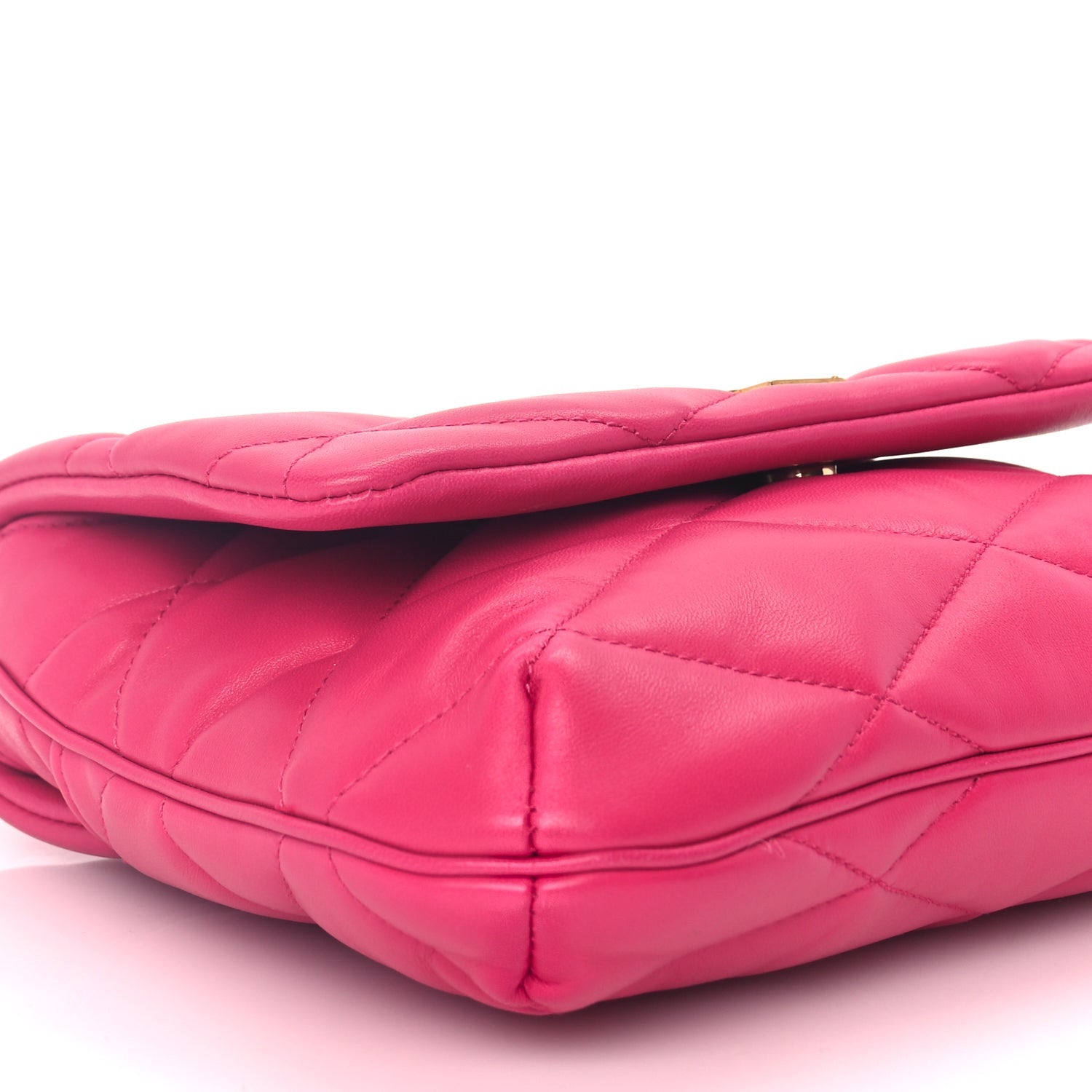 Saint Laurent Lambskin Quilted Le 57 Diamond Shoulder Bag Lipstick Fuschia 7 of 8