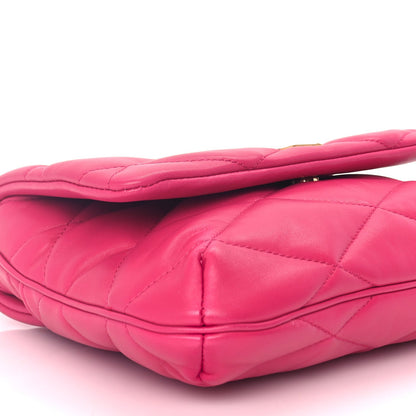Saint Laurent Lambskin Quilted Le 57 Diamond Shoulder Bag Lipstick Fuschia 7 of 8