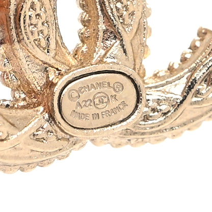 Chanel Metal CC Earrings Gold 4 of 4