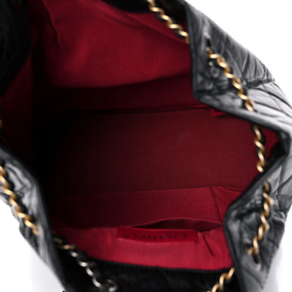 Chanel Aged Calfskin Quilted Gabrielle Backpack Black 4 of 13