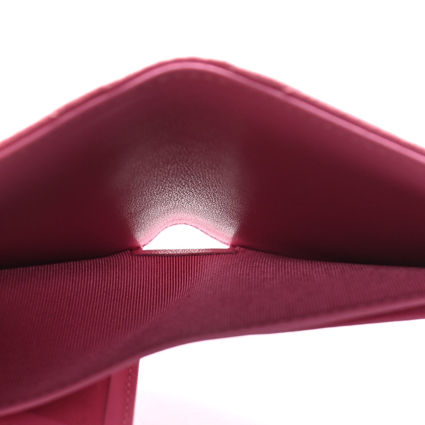 Caviar Quilted Compact Flap Wallet Pink