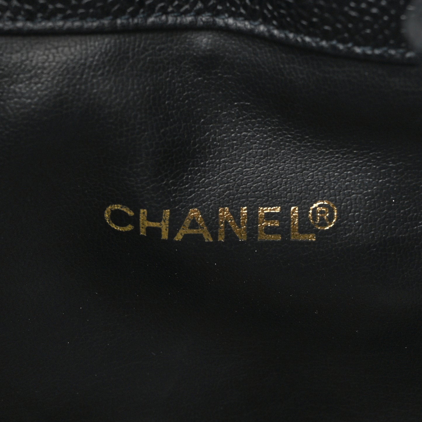 Caviar CC Drawstring Shoulder Bag Black