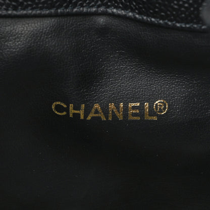 Chanel Caviar CC Drawstring Shoulder Bag Black 6 of 10