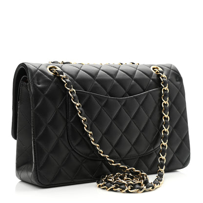 Chanel Lambskin Quilted Medium Double Flap Black 3 of 16