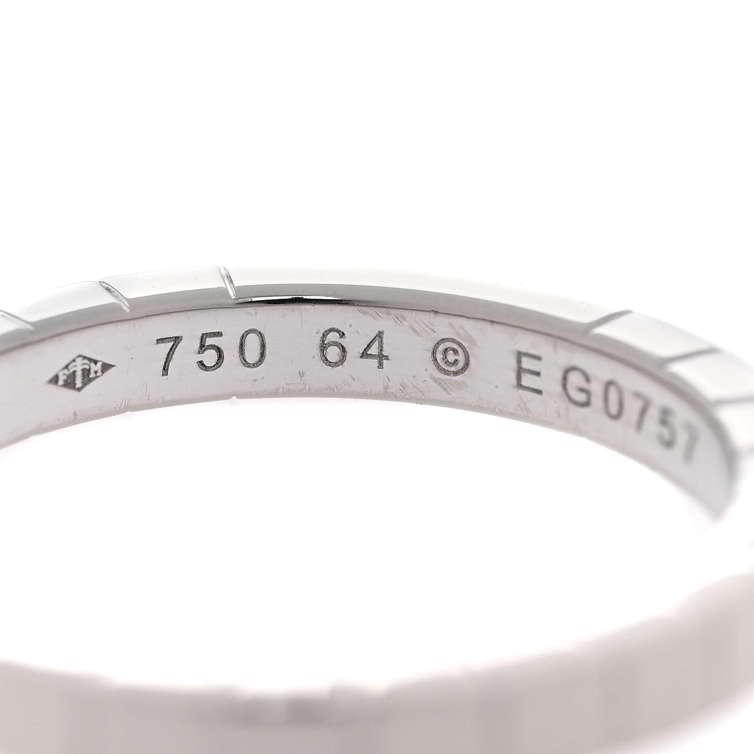 Cartier 18K White Gold Lanieres Ring 64 10.75 4 of 5