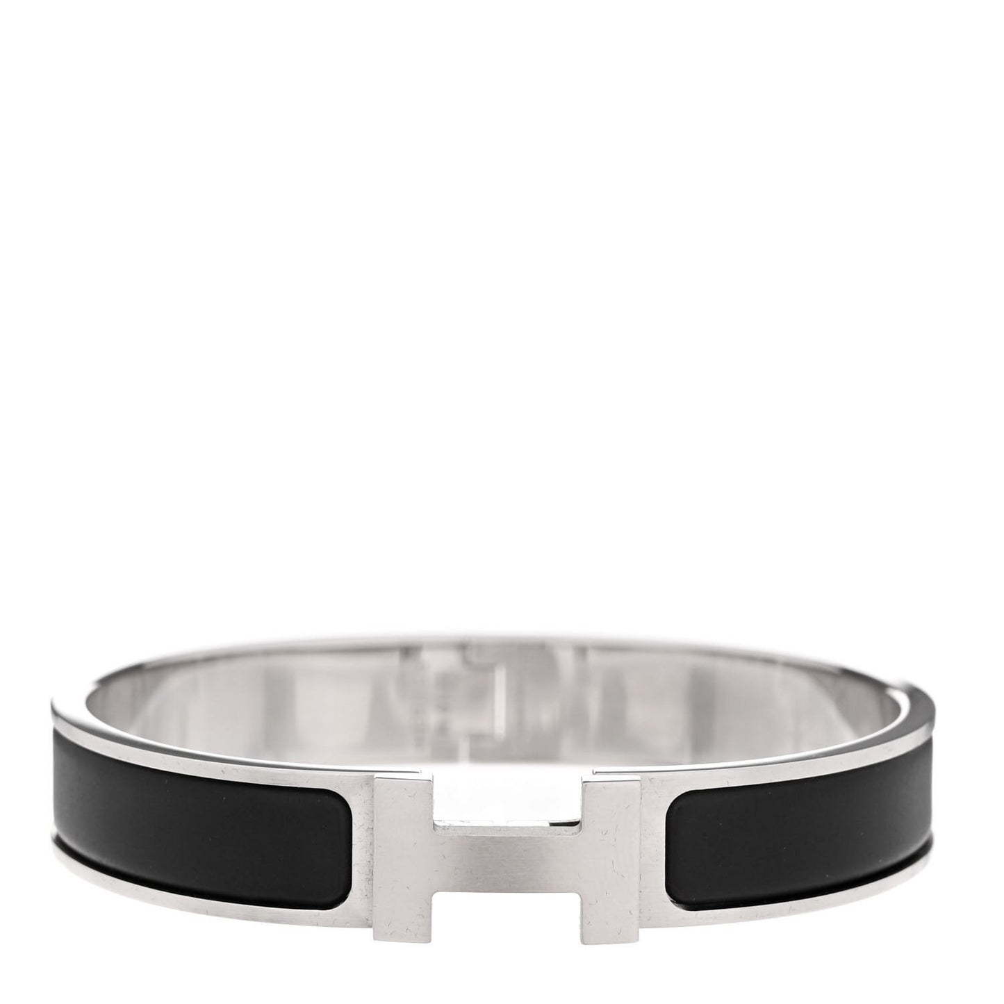 Enamel Narrow Clic Clac H Bracelet PM Black