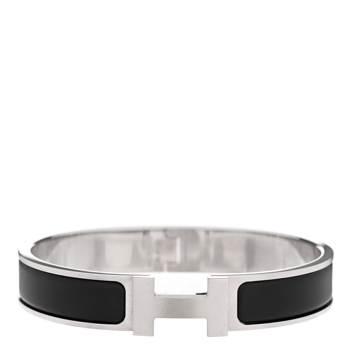 Hermes Enamel Narrow Clic Clac H Bracelet PM Black 1 of 5