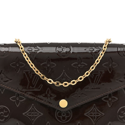Louis Vuitton Vernis Pochette Felicie Chain Wallet Amarante 8 of 11