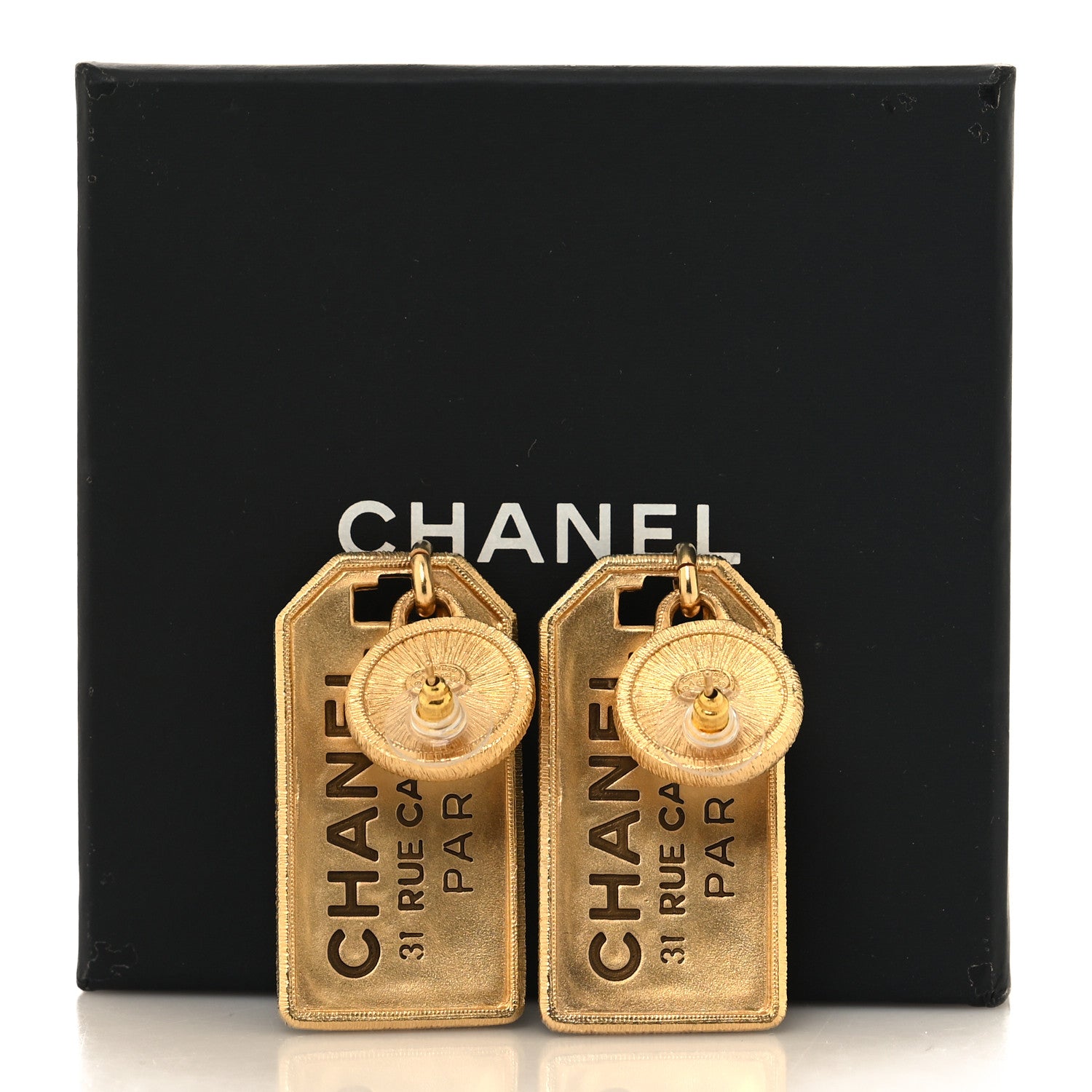 Chanel Pearl CC Tags Drop Earrings Gold 5 of 5