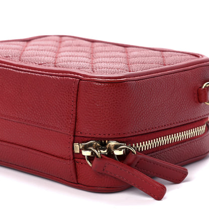 Chanel Caviar Quilted Small CC Filigree Vanity Case Red 11 of 11