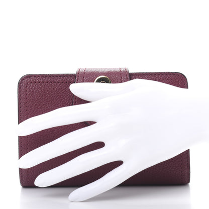 Burberry Grainy Calfskin Folding Wallet Burgundy 2 of 9